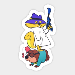 Secret Squirrel And Moroccan Mole cartoon retro Sticker